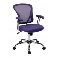 OSP Home Furnishings JUL26-512 Juliana Task Chair with Purple Mesh Fabric Seat
